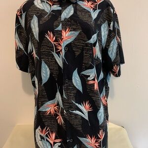 George Black and Blue Floral Men's Shirt